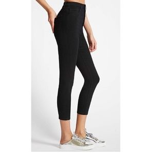 Larchmont crop skinny ankle black jeans